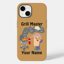Personalized Funny Cartoon Grill Master Case-Mate iPhone 14 Case