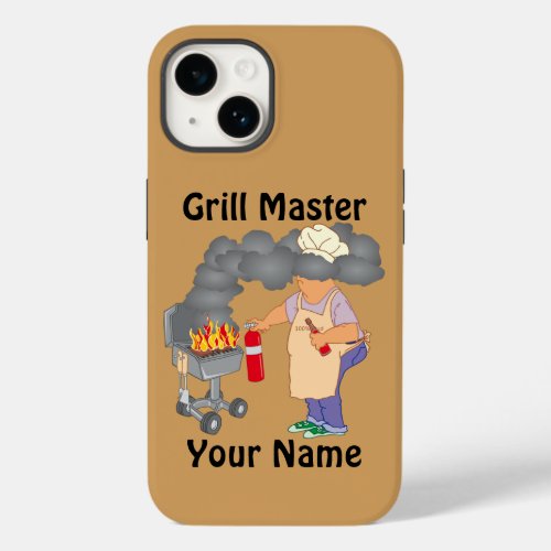 Personalized Funny Cartoon Grill Master Case_Mate iPhone 14 Case