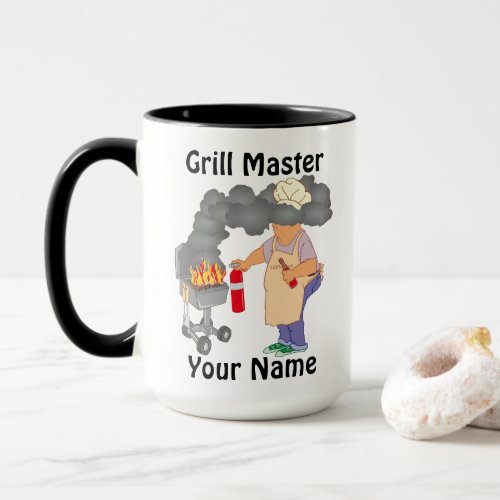Personalized Funny Cartoon Grill Master Mug