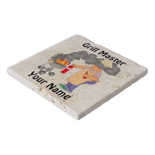 Personalized Funny Cartoon Grill Master Trivet