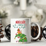 Personalized Funny Cat Christmas Mug<br><div class="desc">Personalized Funny Cat Christmas Coffee Mug. Funny mug for cat lovers with a cat with a naughty attitude. This witty phrase is a must for a pet lover.  Makes a great Christmas gift.  Add name or family name .</div>