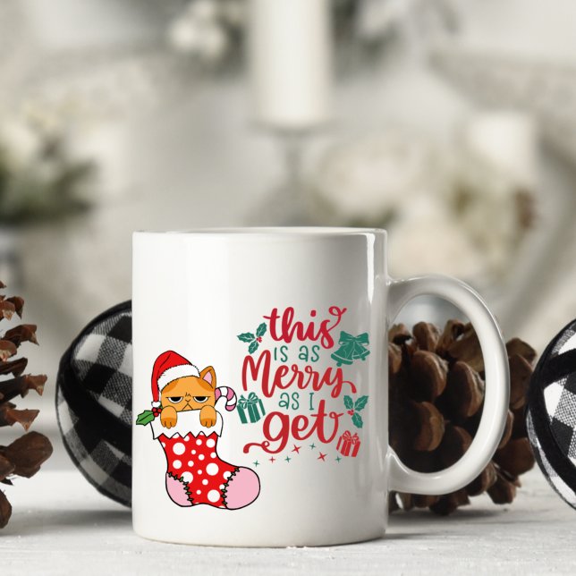 Personalized Funny Cat Christmas Mug (Creator Uploaded)