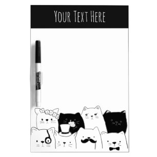Personalized//Funny Cat Doodle Dry Erase Board
