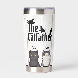Personalized Funny Cat Gift For Daddy Thank You Insulated Tumbler