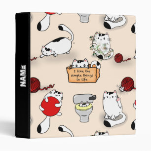 Personalized funny Cats Binder