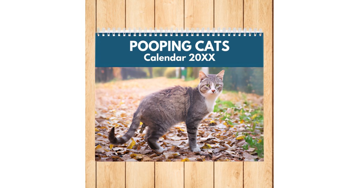 Personalized Funny Cats Pooping Calendar 2024 Zazzle