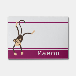 Personalized Funny Cheeky Monkey Post-it Notes