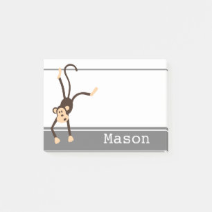 Personalized Funny Cheeky Monkey Post-it Notes