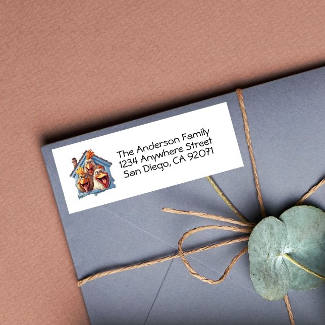 Personalized Funny Chicken Return Address Label (Creator Uploaded)