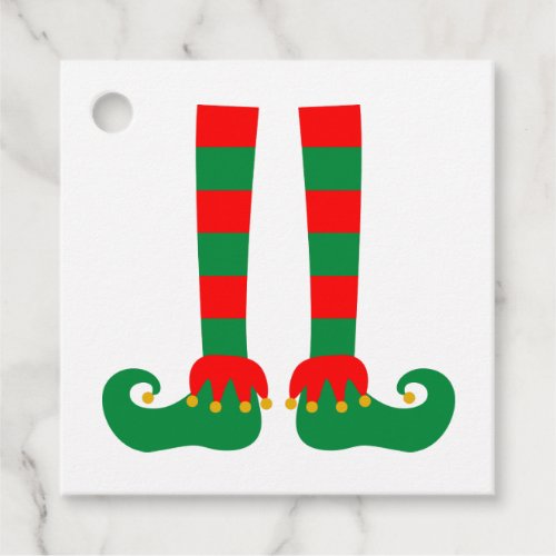 Personalized funny Christmas elf feet Holiday gift Favor Tags