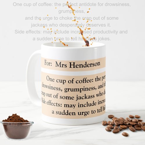 Personalized Funny Coffee notice Mug