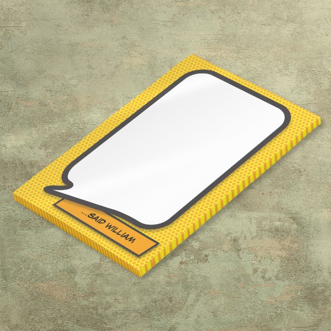 Personalized Funny Comic Book Speech Bubble Post-it Notes (Personalized Funny Comic Book Speech Bubble Post-it Notes)