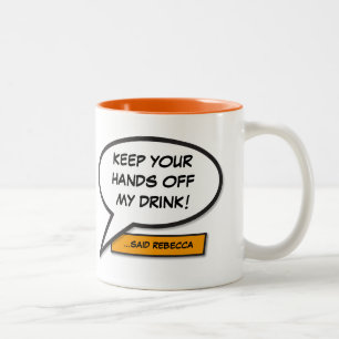 Personalized Funny Comic Book Speech Bubble Two-Tone Coffee Mug