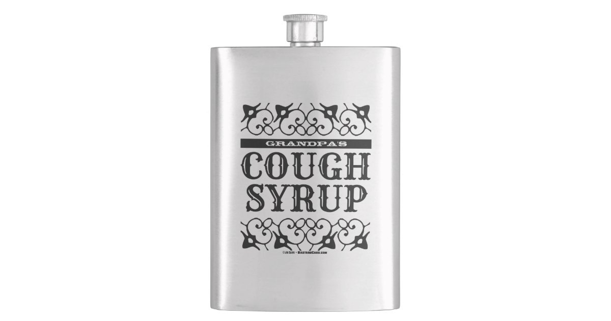 Personalized Funny Cough Syrup Flask Zazzle