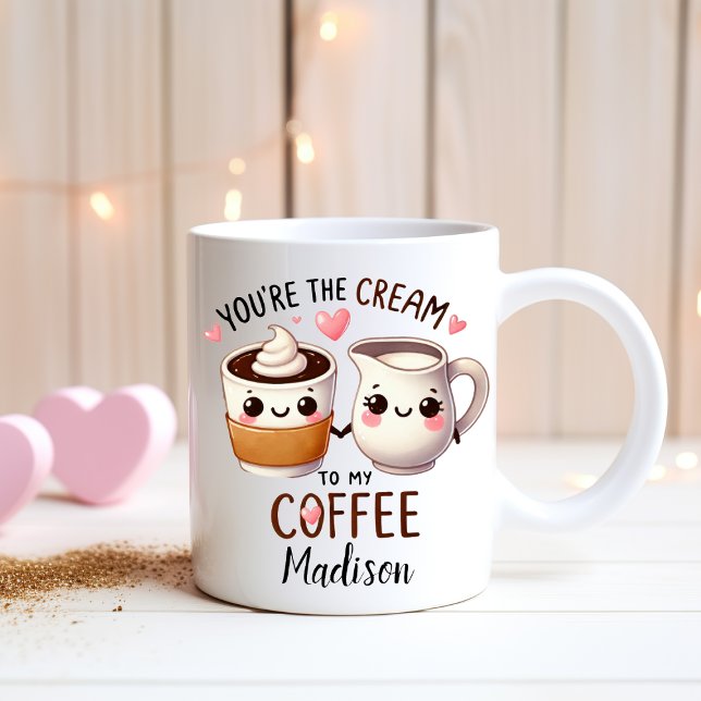 Personalized Funny Couples - Cream to my Coffee Mug (Creator Uploaded)