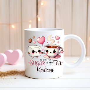 Personalized Funny Couples - Sugar to my Tea Coffee Mug