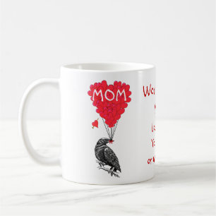 Personalized funny crow mothers day coffee mug