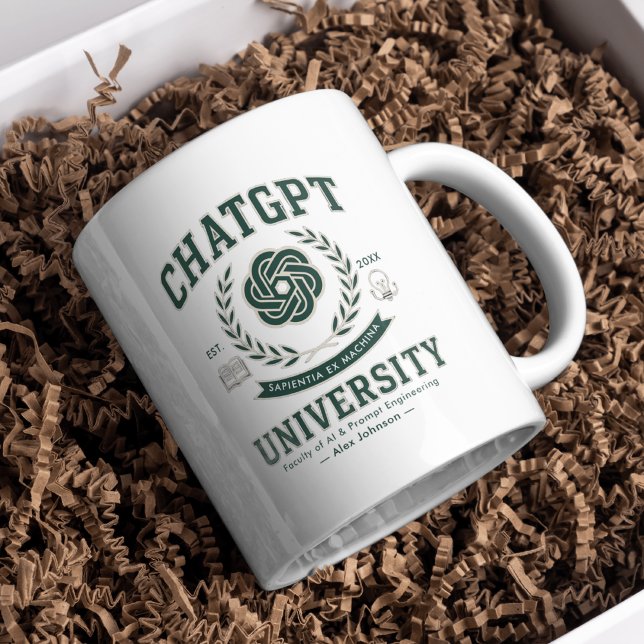 Personalized Funny Custom ChatGPT Graduation  Coffee Mug (Creator Uploaded)