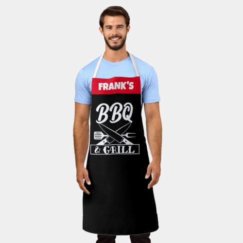 Personalized Funny Custom Chef Name Funny BBQ Apron