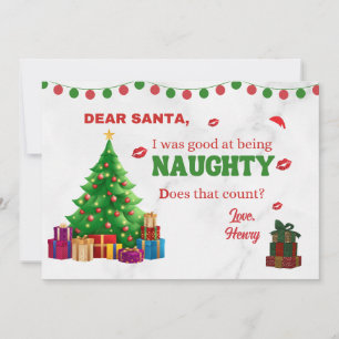 PERSONALIZED FUNNY CUTE NAUGHTY CHRISTMAS GREETING HOLIDAY CARD