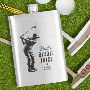 Personalized Funny Dad’s Birdie Juice Golf Flask