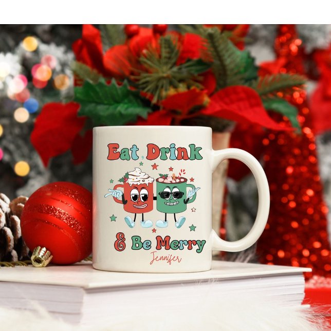 Personalized Funny Dancing Cocoa Christmas Mug (Creator Uploaded)