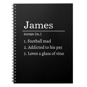 Personalized Funny Dictionary Definition Black Notebook