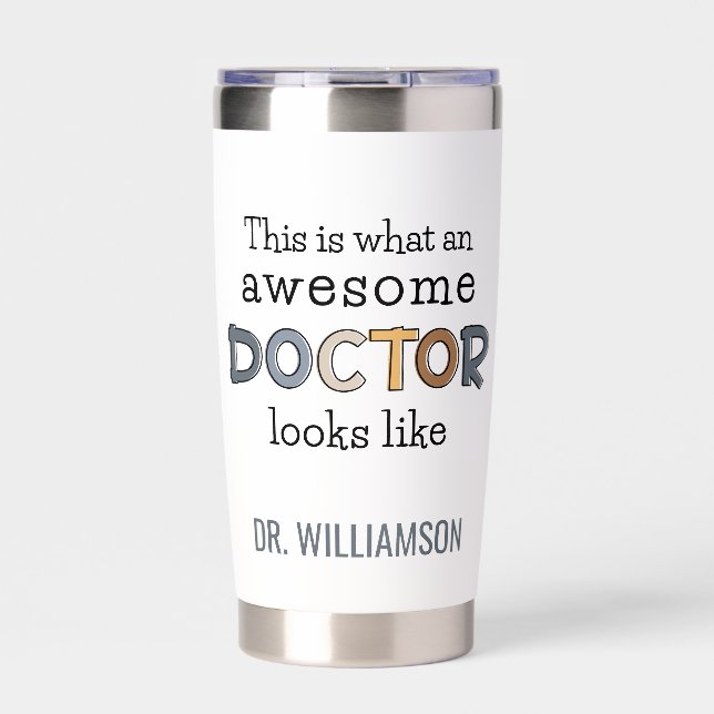 Personalized Funny Doctor Gifts | Awesome Doctor Insulated Tumbler (Front)