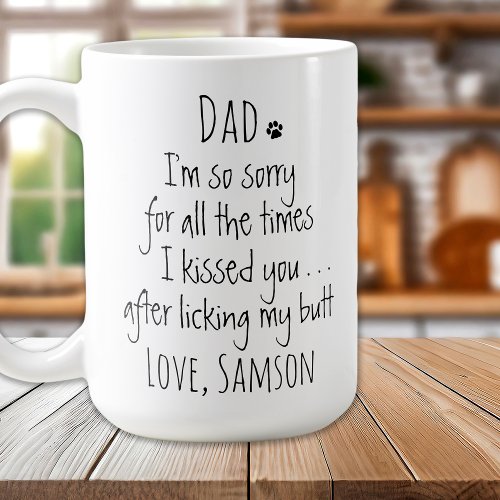Personalized Funny Dog Dad Coffee Mug