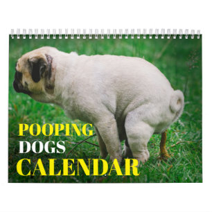 Personalized Funny Dogs Pooping Calendar 2024