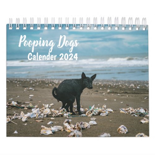 Personalized Funny Dogs Pooping Calendar 2024