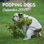 Personalized Funny Dogs Pooping Calendar 2025<br><div class="desc">Hilarious dogs pooping photographed images calendar of 2025. Perfect for the new year and holidays gifts,  great for dogs and funny animals lovers.</div>