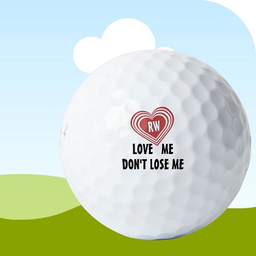 Personalized Funny Dont Lose Me Monogram Golf Balls