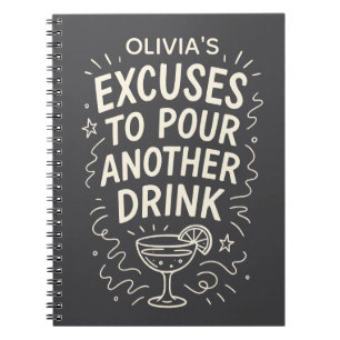 Personalized Funny Drinking Adulting Humor To Do Notebook