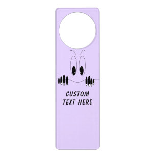 Personalized Funny Eyes Door Hanger Custom Text