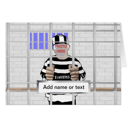 Personalized funny face Convict template (Front Horizontal)