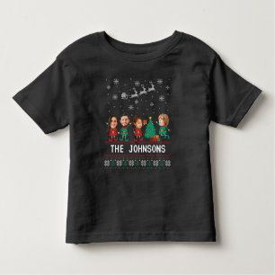 Personalized Funny Face Photo Christmas Elf Family Toddler T-shirt