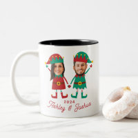 Personalized Funny Face Photo Christmas Elf Family