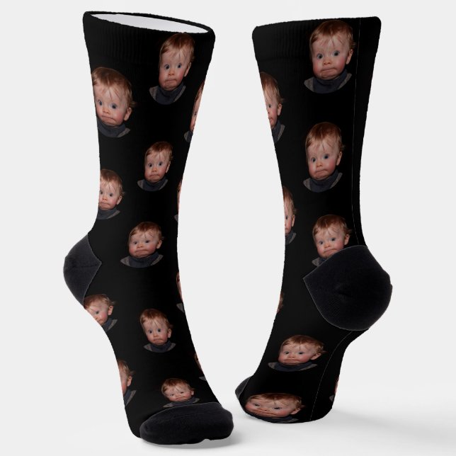 Personalized Funny Face Photo  Socks (Angled)