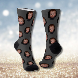 Personalized Funny Face Photo  Socks