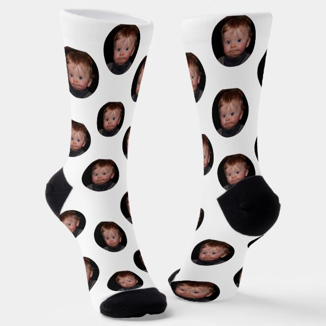 Personalized Funny Face Photo  Socks (Angled)