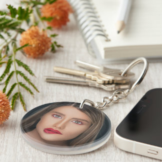 Personalized Funny Face Selfie Keychain