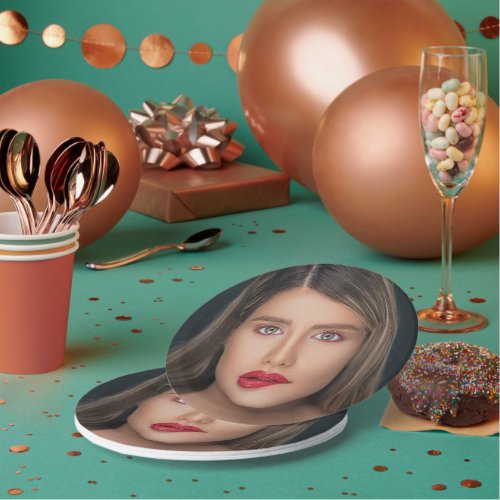 Personalized Funny Face Selfie Paper Plates
