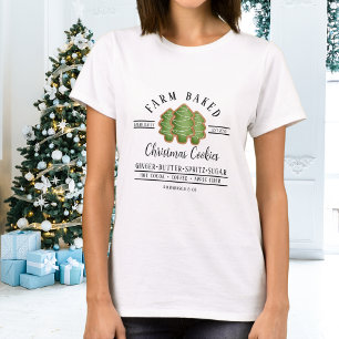 Personalized Funny Farm Baked Christmas Cookies T-Shirt