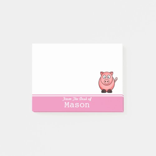 Personalized Funny Fat Pink Pig Post_it Notes