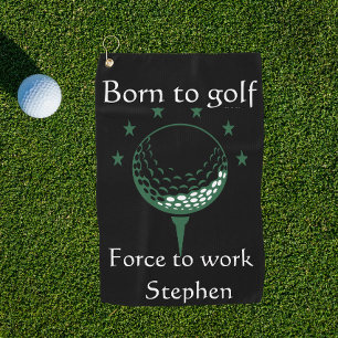 Personalized funny father's day golf towel