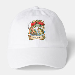 Personalized Funny Fishing Birthday Card for Men Hat