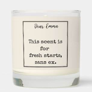 Personalized, Funny "Fresh Start" Scented Candle