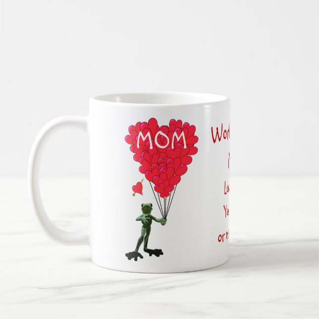 Personalized funny frog mothers day coffee mug (Left)