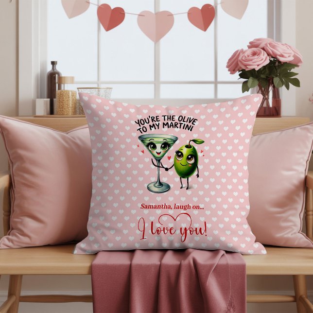 Personalized Funny Fruits Pun Valentine Gifts Throw Pillow (Personalized Funny Fruits Pun Valentine Throw Pillow

)